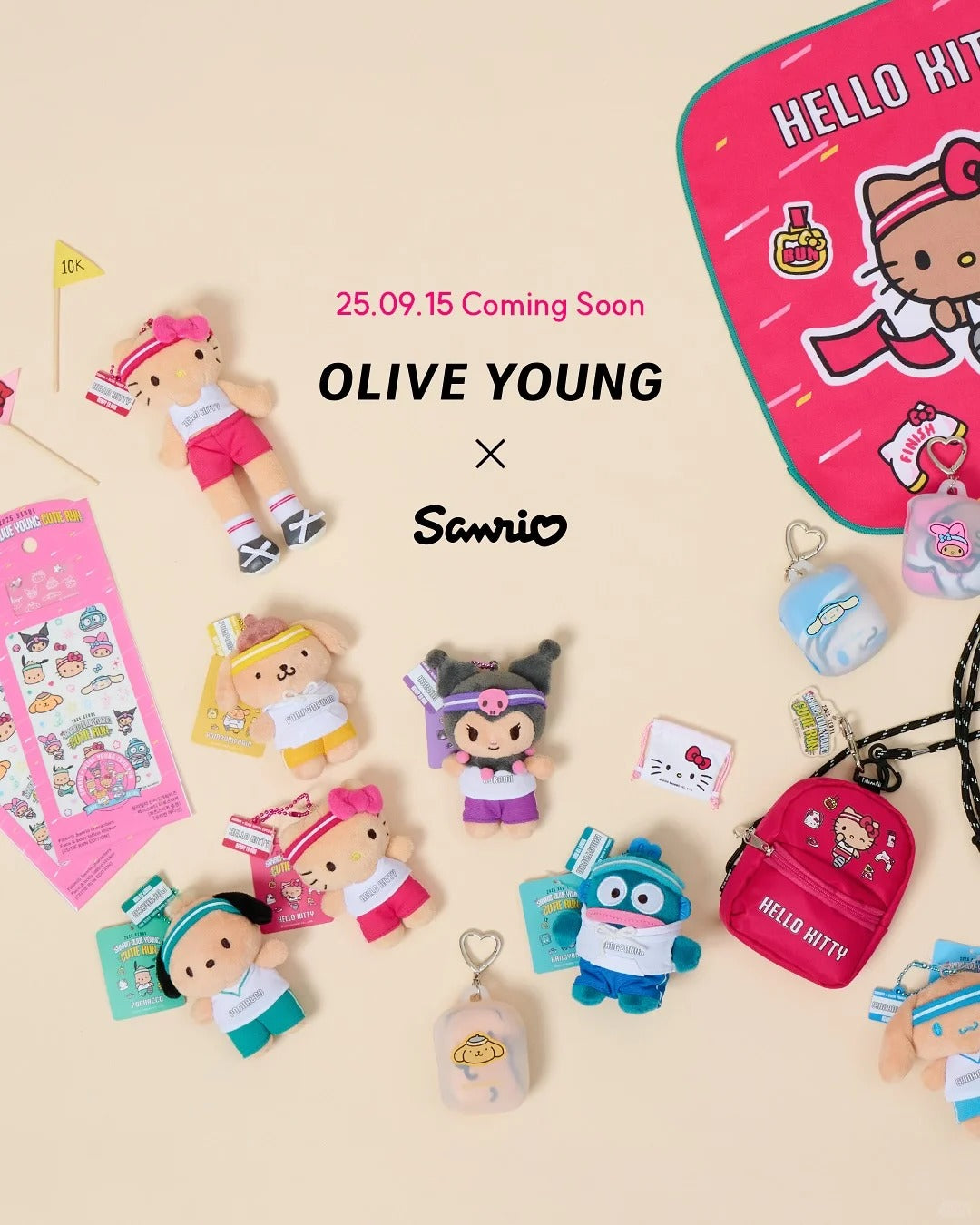 [SANRIO X OLIVE YOUNG 第2彈！] 公仔預訂 共8款
